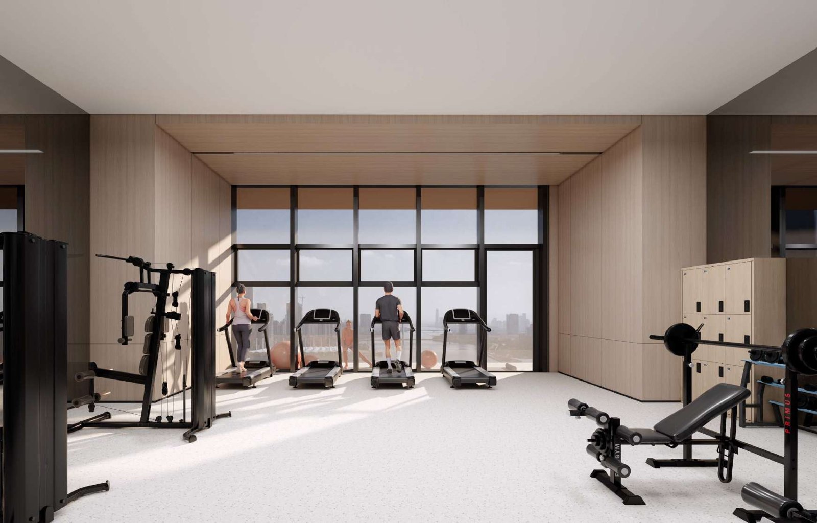Artist’s impression of SKYONE’s fitness room